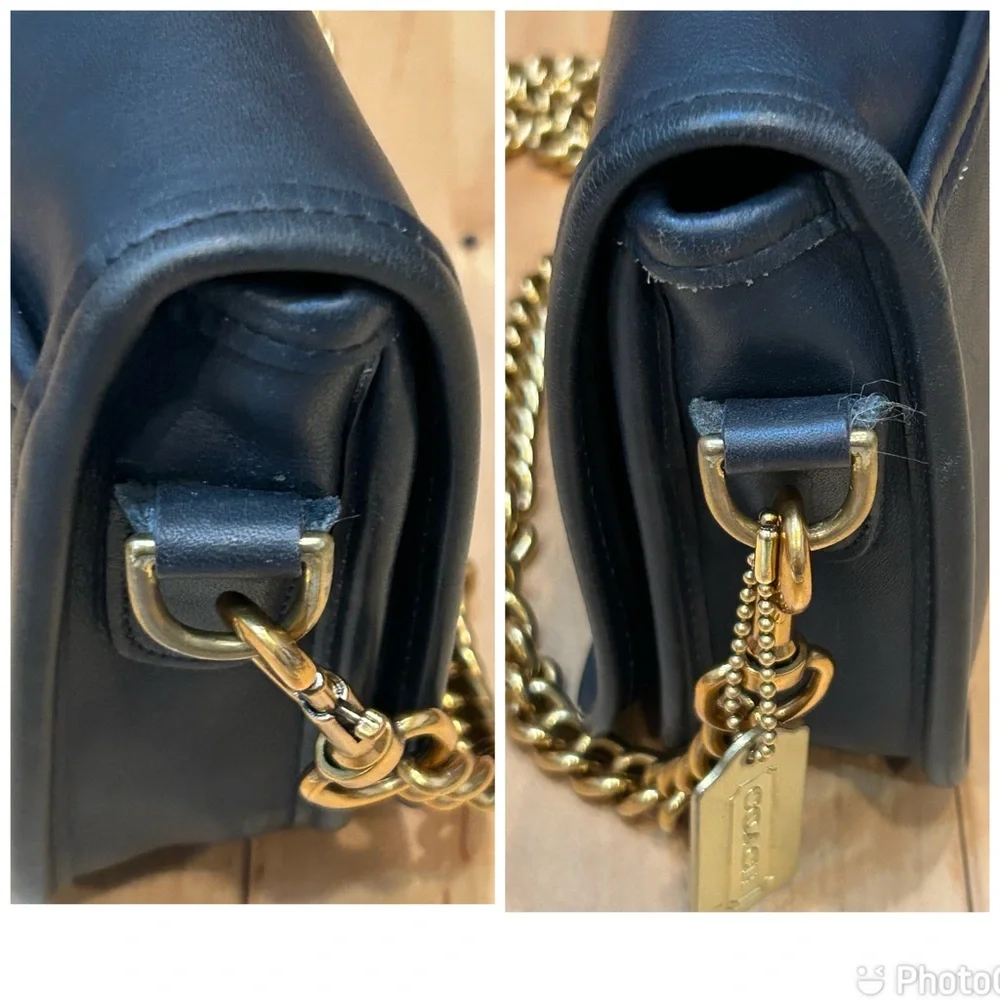 Like new Navy Vintage Coach Penny Pocket Clutch Purse 9755 - Picture 7 of 13